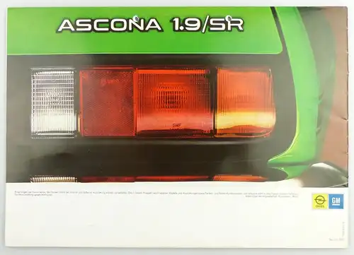 e11822 Original alter Automobil Prospekt Ascona