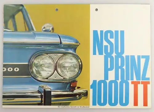 e11820 Original alter Automobil Prospekt NSU Prinz 1000 TT