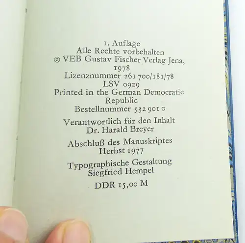 Minibuch 100 Jahre wissenschaftliche Verlagsarbeit  in Jena 1978 r556