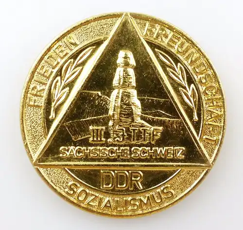 #e5275 Abzeichen: III.  JTTF Sächsische Schweiz DDR Sozialismus Frieden