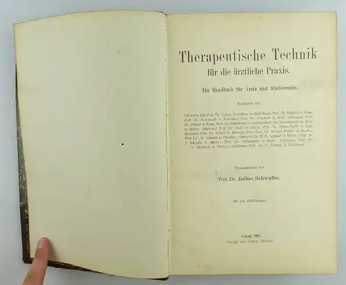 Buch: Therapeutische Technik für die ärtzliche Praxis 1907 Handbuch Arzt e779