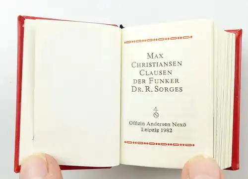 #e5876 Minibuch: Max Chrisiansen Clausen Der Funker Dr. Richard Sorges