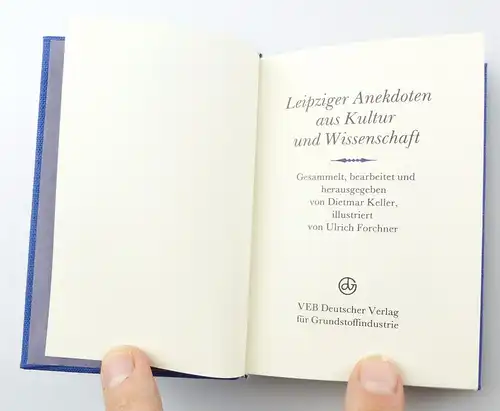 #e5875 Minibuch: Leipziger Anekdoten aus Kultur und Wissenschaft in Leinen