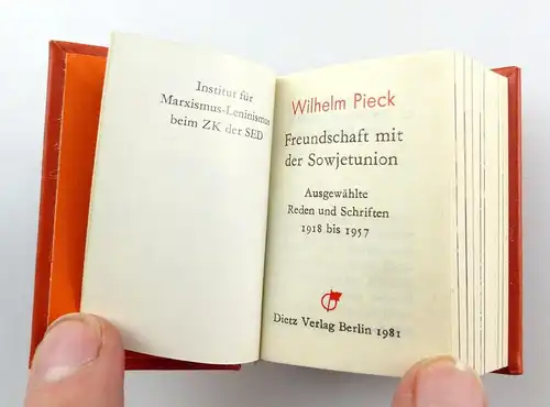 #e5864 Minibuch: Wilhelm Pieck - Freundschaft mit der Sowjetunion Dietz Verlag