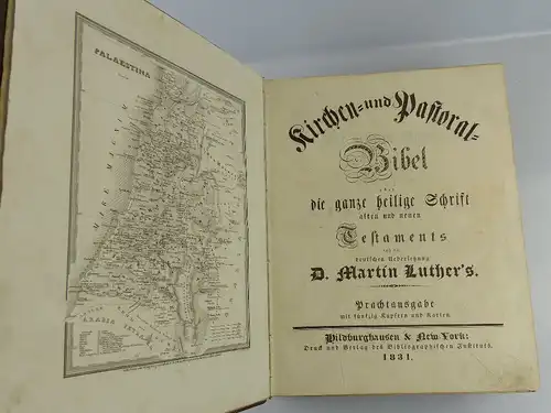 original Kirchen & Pastoral Bibel 1831 mit ca. 50 Kupfestichen SELTEN, Buch1638