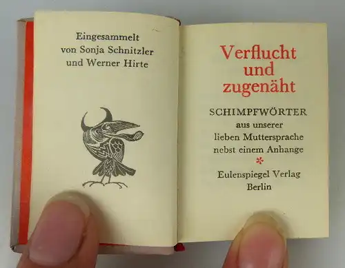 Minibuch: Verflucht und zugenäht, Eulenspiegel Verlag Berlin 1984, Buch1480