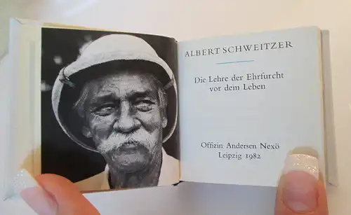 Minibuch: Albert Schweizer Die Lehre der Ehrfurcht vor dem Leben bu0097