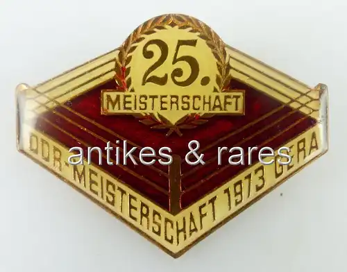 Abzeichen: 25 Jahre DDR Meisterschaft 1973 Gera
