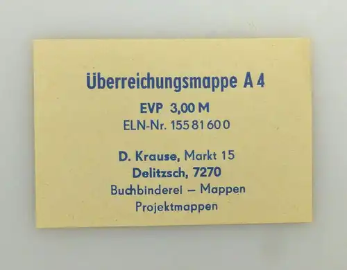 #e6621 2 große DDR Urkundenmappnen 1x mit Aufschrift FDGB