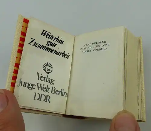 Minibuch: Hans Beimler - Freund, Genosse, unser Vorbild mit Danksagung bu0648
