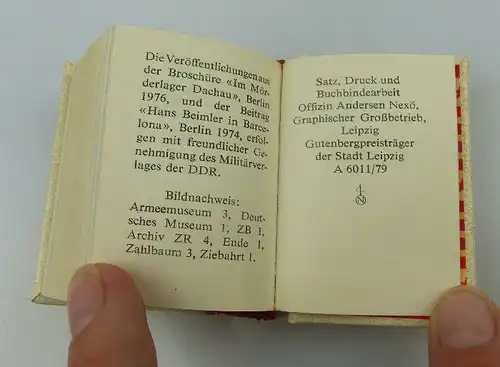 Minibuch: Hans Beimler - Freund, Genosse, unser Vorbild mit Danksagung bu0648