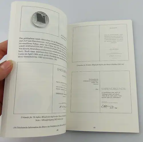 Buch: Auszeichnungen und Abzeichen der SED Feder 2001 1. Auflage, so328