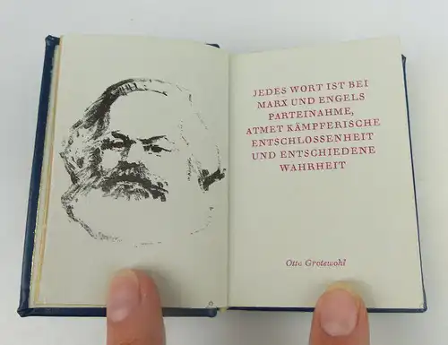 Minibuch: Marx Engels Worte mit Vollgoldschnitt !! Offizin Andersen Nexö bu0710