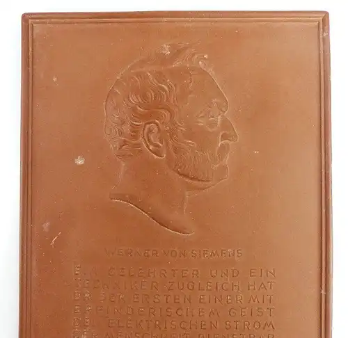 große Meissen Platte: Werner von Siemens 1866