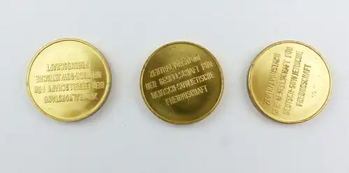 #e7336 3 Medaillen: Baron,Pieck Zentralvorstand deutsch-sowjetische Freundschaft