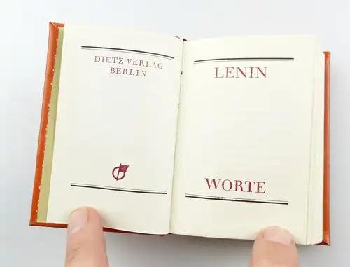 #e5869 Minibuch: Lenin Worte Dietz Verlag Berlin Peter Läuter