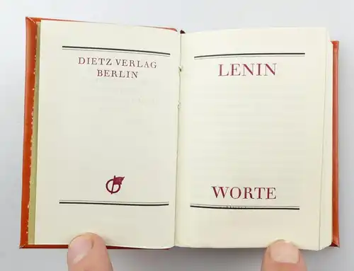 #e5869 Minibuch: Lenin Worte Dietz Verlag Berlin Peter Läuter