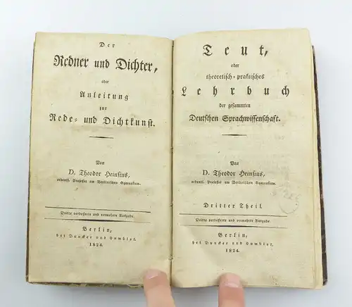 #e4419 Buch: Der Redner und Dichter Anleitung zur Rede und Dichtkunst von 1824