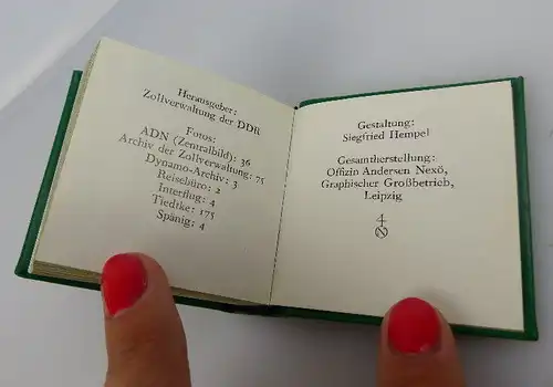 Minibuch Zollverwaltung der deutschen demokratischen Republik mit Beilage bu0301