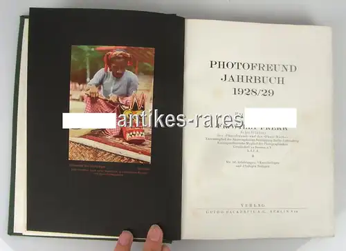 Photofreund Jahrbuch 1928/29 von Fr. Willy Frerk