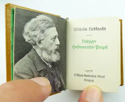 Minibuch : Wilhelm Liebknecht,Leipziger Hochverratsproßes,Leipzig 1976 /r611