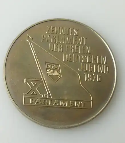 Medaille Zehntes Parlament der Freien Deutschen Jugend 1976 r420