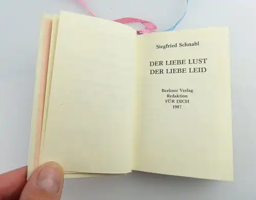 Minibuch:  Der Liebe Lust - Der Liebe Leid Berliner Verlag 1987e375