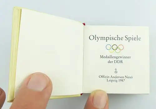 Minibuch: Olympische Spiele Medaillengewinner der DDR, Leipzig 1987 / r114