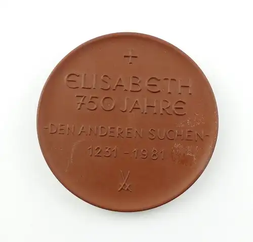 e12123 Meissen Porzellan Medaille St Elisabeth 750 Jahre den anderen suchen 1981