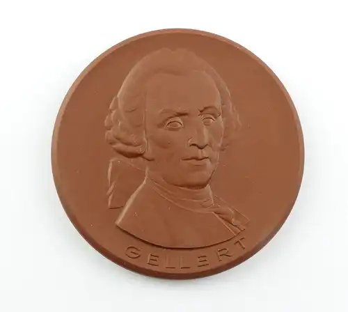 e12122 Meissen Porzellan Medaille Gellert Gellertstadt Hainichen