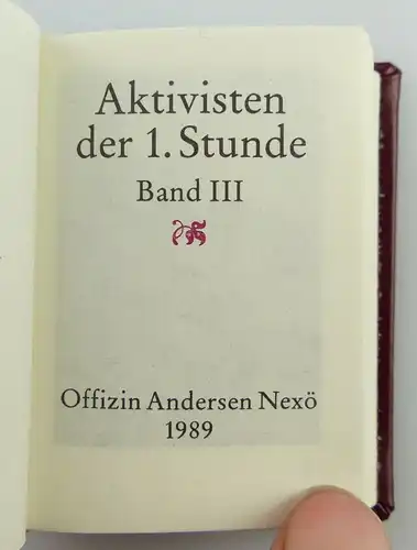 3 Minibücher: Aktivisten der 1. Stunde 1989 anläßlich 40. Jahrestag de, Buch2520