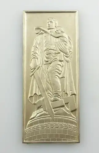 #e8076 Original Medaille / Plakette Sowjetisches Ehrenmal in Treptow Silber