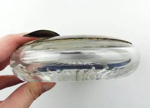 e10401 Aschenbecher aus Glas mit 800er Silber Einfassung