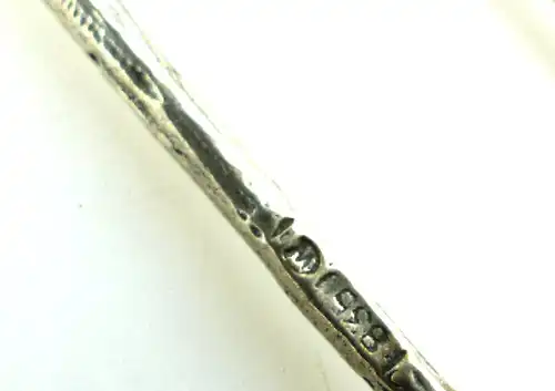 #e3752 4 kleine feine Vorlegegabeln aus 835er Silber mit Rose