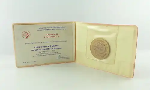e12159 Original alte Medaille CSSR an Deutschen verliehen 1986