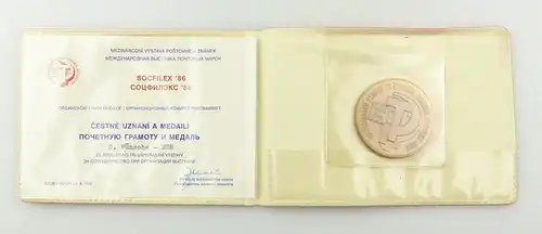 e12159 Original alte Medaille CSSR an Deutschen verliehen 1986