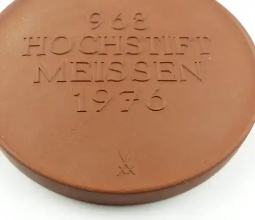 e12129 Meissen Medaille Hochstift Meissen 1976 Böttger Steinzeug