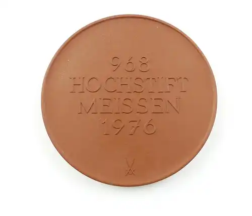 e12128 Meissen Medaille Hochstift Meissen 1976 Böttger Steinzeug