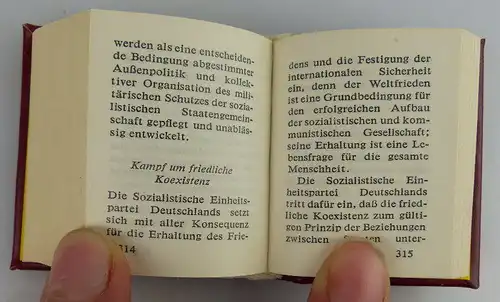 Minibuch: Programm der SED Offizin Andersen Nexö 1977 Buch1542