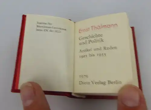 Minibuch Ernst Thälmann Geschichte und Politik bu0379