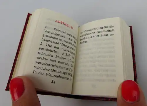 Minibuch: Verfassung der deutschen demokratischen Republik 2. Auflagen bu0315