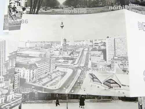 e12218 Sehr seltene Fotomappe 25 Jahre Berlin Aufbau 21 Fotos Wiederaufbau