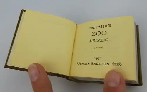 Minibuch: 100 Jahre Zoo Leipzig Offizin Andersen Nexö bu0392