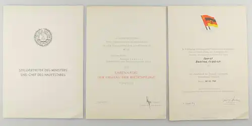 e12341 2 Urkunden und ein Schreiben Ehrennadel Silber 1969 und Rechtspflege