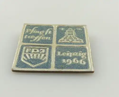 e12375 Seltenes Abzeichen aus Pappe Pfingsttreffen FDJ Leipzig 1966 DDR