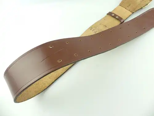 e12366 Original Offizier Koppel NVA DDR Ledergürtel Zweidorn 90 cm