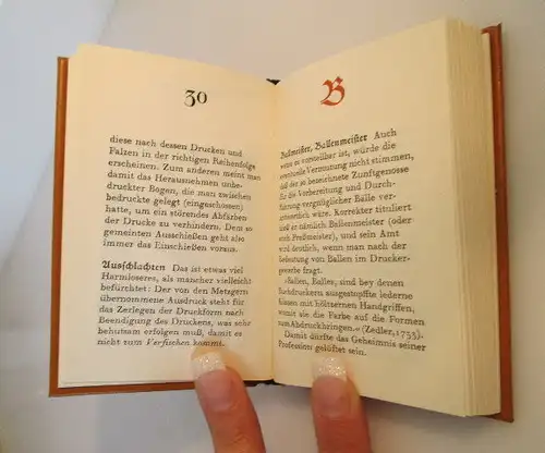 Minibuch: kleines Lexikon der schwarzen Kunst bibliographisches institut bu0120