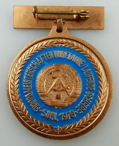 Medaille: Europameisterschaften Wurftaube Laufende Scheibe 1978 Bronze GST029