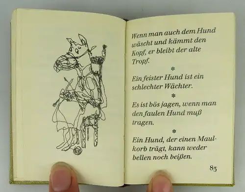 Minibuch: Katzen-, Hund- und Pferde Sprüch Buchverlag der Morgen Berlin Buch1490