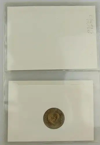 #e7710 Numisbrief Zypern 7c Sondermarke Europa Cept 1986 Nicosia & 1 Pfund Münze